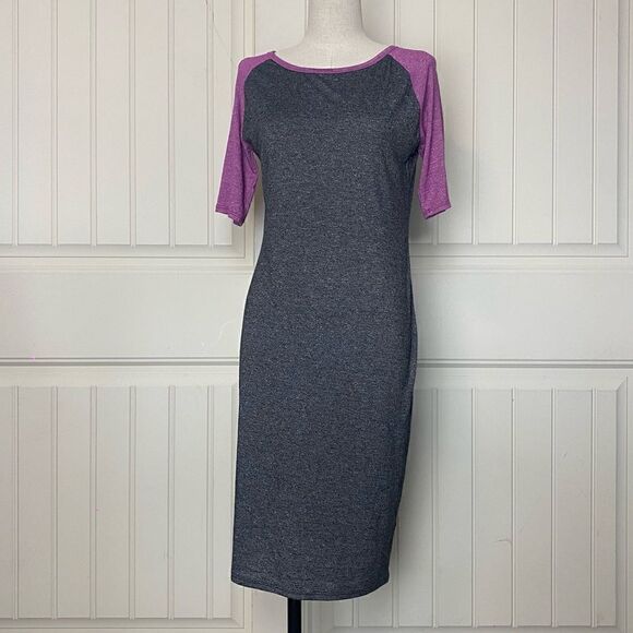 Lularoe - Julia - womens Bodycon dress - size small - purple and gray. - Picture 1 of 10